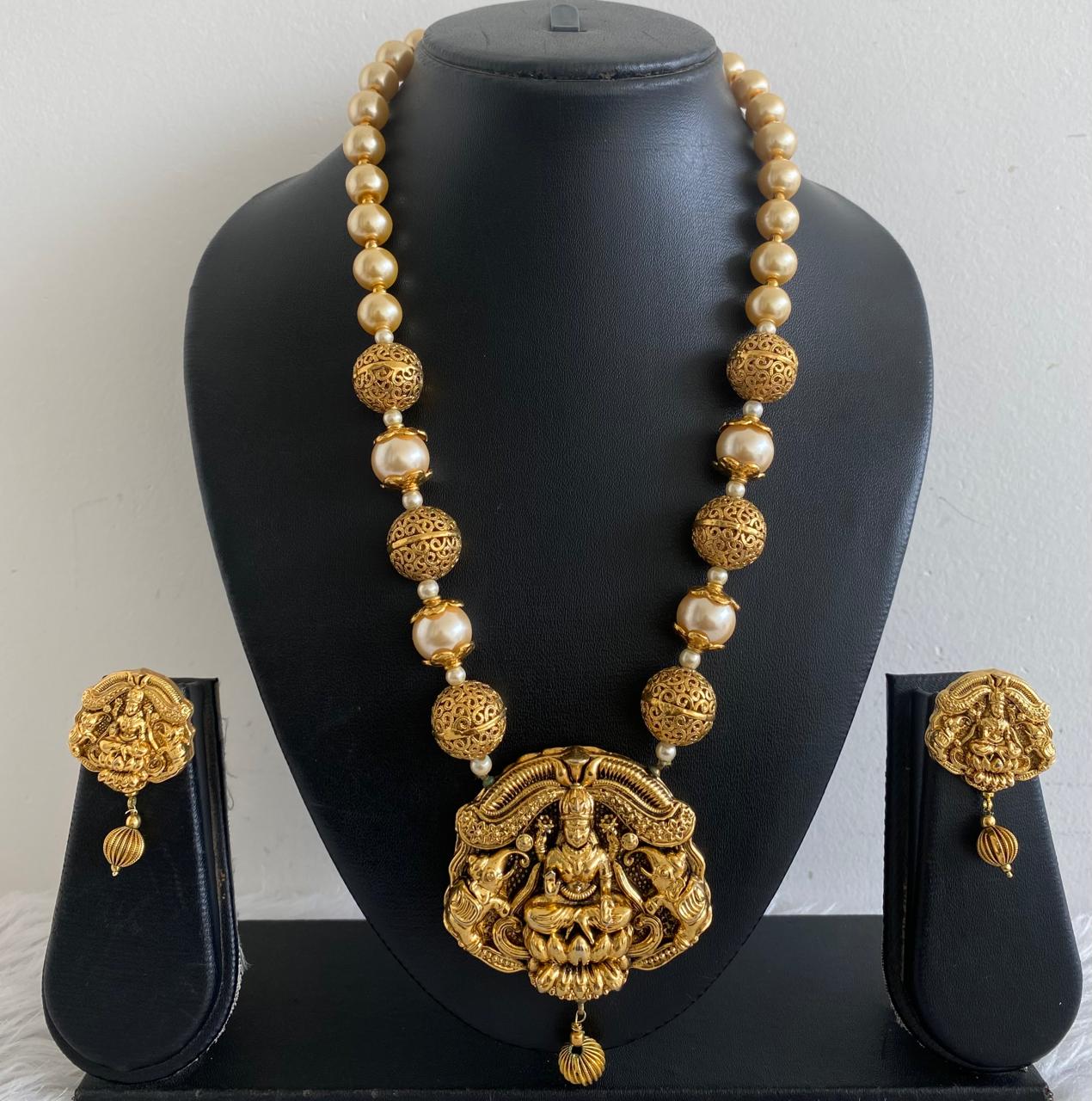 Divine Antique Lakshmi Traditional Necklace Set-dj05904