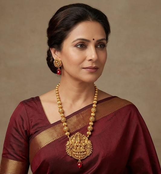 Divine Antique Designer Balls Lakshmi Necklace Set-dj06164