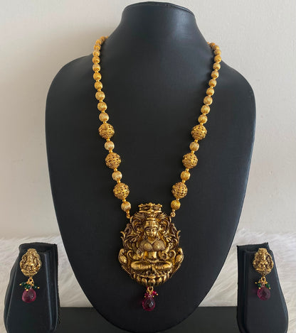 Divine Antique Designer Balls Lakshmi Necklace Set-dj06165