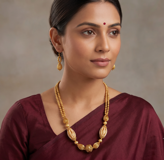 Antique Pearl Necklace Set-dj06213