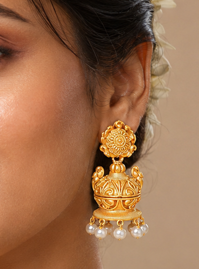 Unique Matte Finish Party Wear Jhumkkas-dj06352
