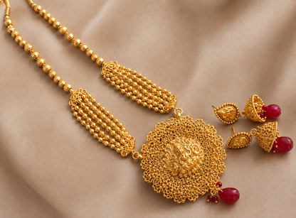 Beautiful Antique Lakshmi Necklace Set-dj06388