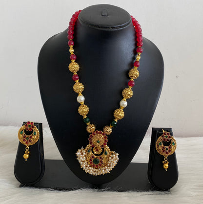 Antique kemp-green necklace set dj-06440