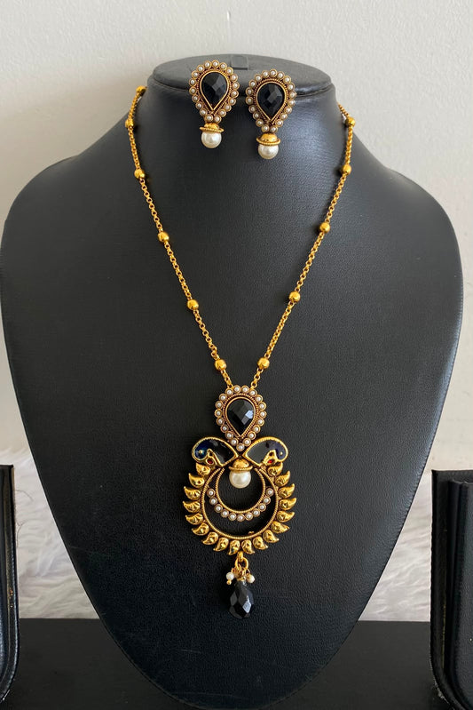 Beautiful Antique Black Necklace Set-dj06543
