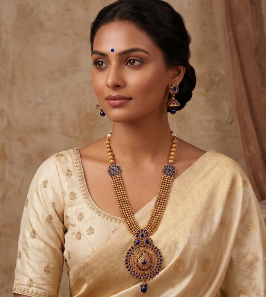 Antique finish blue mango short haar set dj-06898
