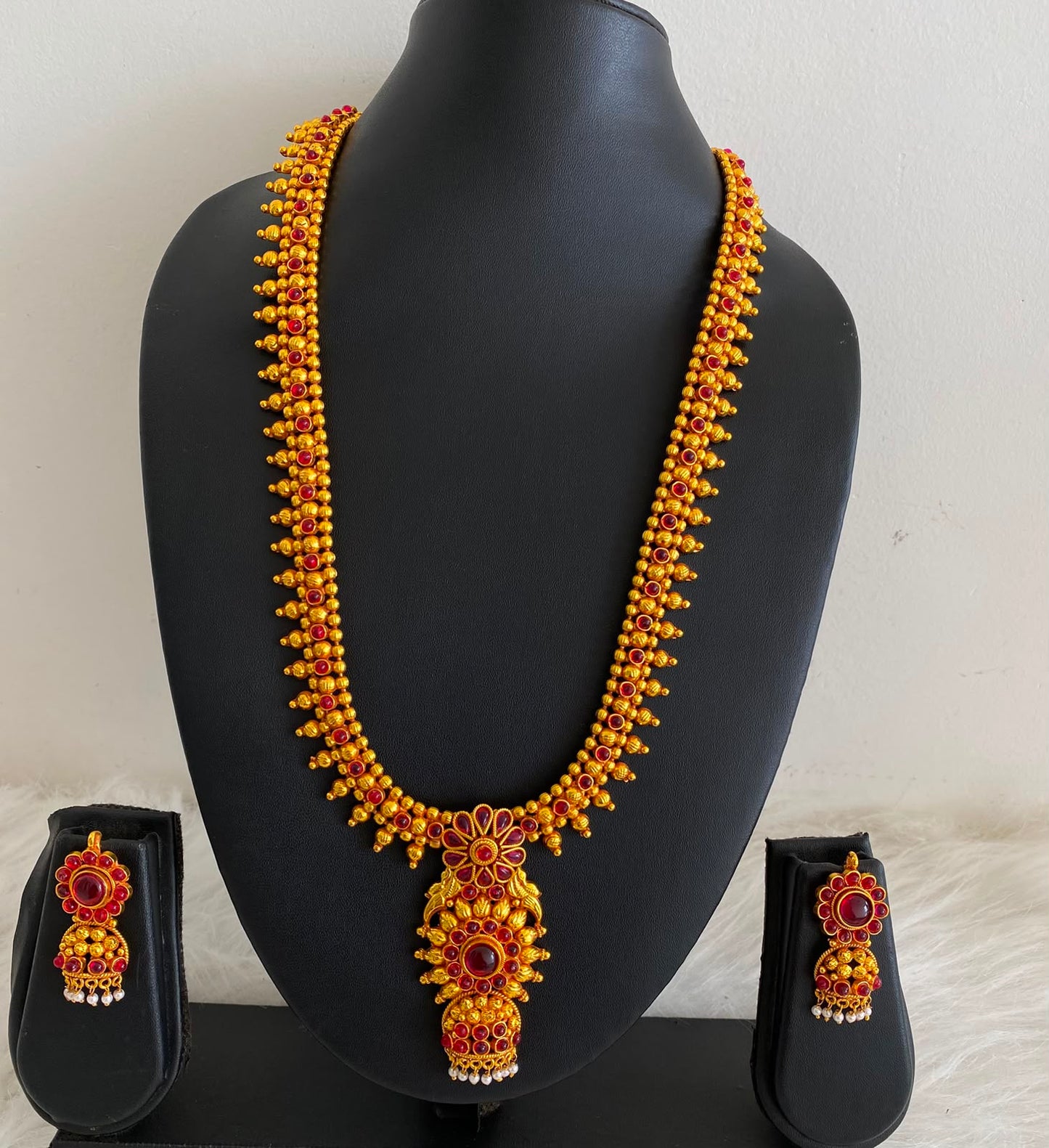 Antique gold tone kemp bridal haar set dj-06929