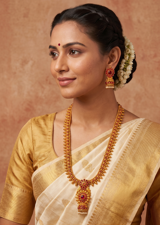 Antique gold tone kemp bridal haar set dj-06929