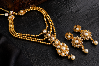 Antique Pearl multilayer Necklace Set-dj06974