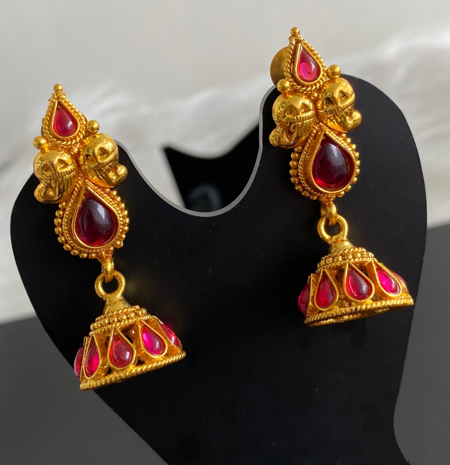 Matte finish kemp mango jhumkka dj-53690