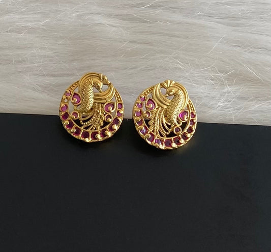 Matte finish Kemp peacock stud/earrings Dj27906