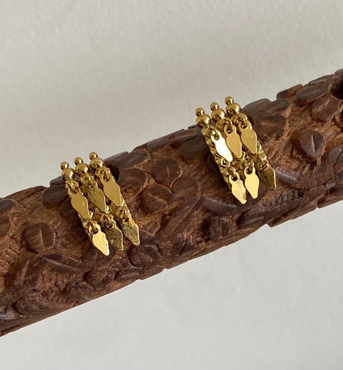 Mehendhi finish kerala style elakka thali earrings dj-54300