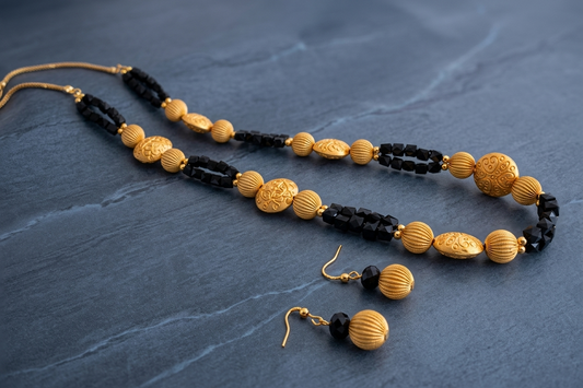 Awesome Matte Finish Handmade Designer Beads Necklace Set-dj07684