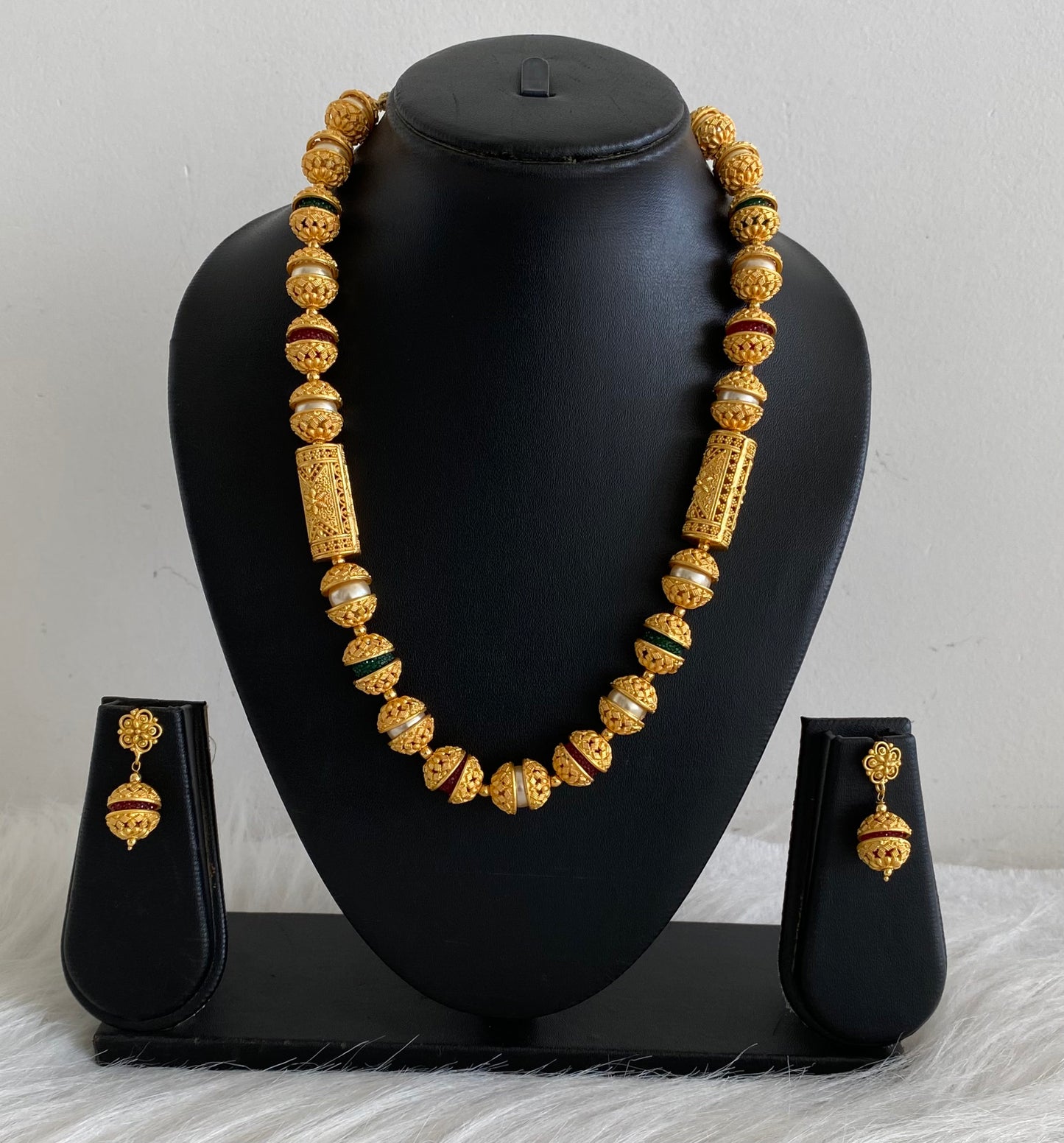 Matte finish designer necklace set dj-07733