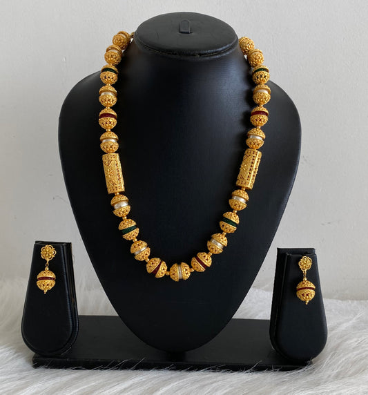 Matte finish designer necklace set dj-07733