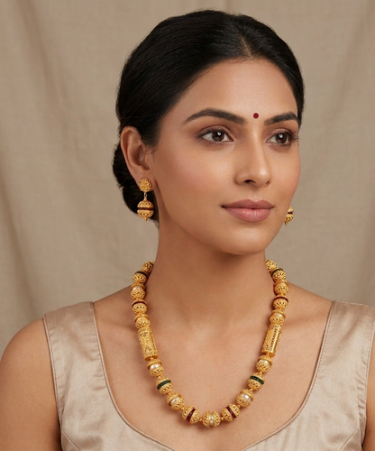 Matte finish designer necklace set dj-07733