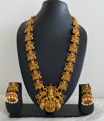 Matte finish ruby-emerald Lakshmi nagasu Long haar set dj-07773