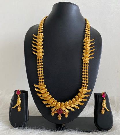 Antique Gold Tone Kemp Parrot Haar Set-dj07881
