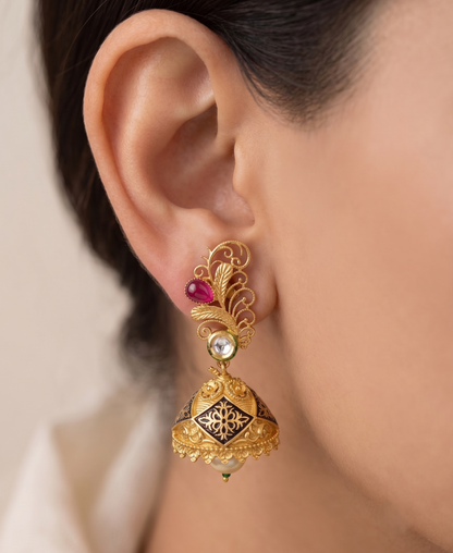 Unique Matte Finish Kemp Jhumkka-dj07897