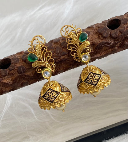 Unique Matte Finish Green Jhumkka-dj07898