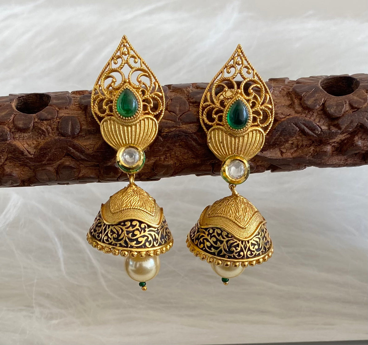 Unique Matte Finish Green Jhumkka-dj07899