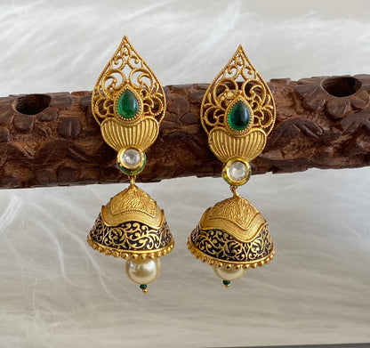 Unique Matte Finish Green Jhumkka-dj07899