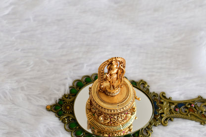 Antique gold tone Shri Ram kumkum box dj-52325