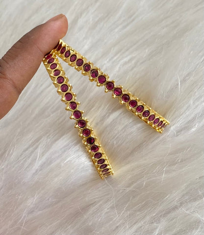 Gold tone precious kemp stone bangles(2.10) dj-54720