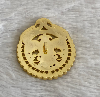 Gold tone precious kemp-white-green round ganda berunda hair jewel(rakodi)dj-53363
