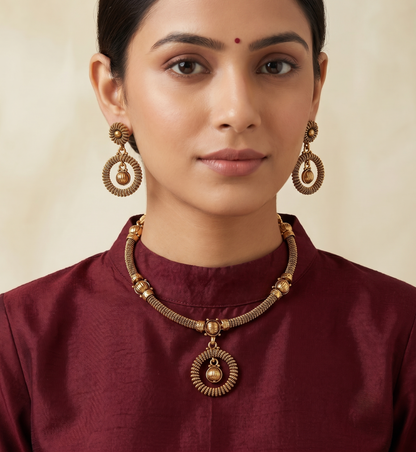 Antique Designer Necklace Set-dj08323