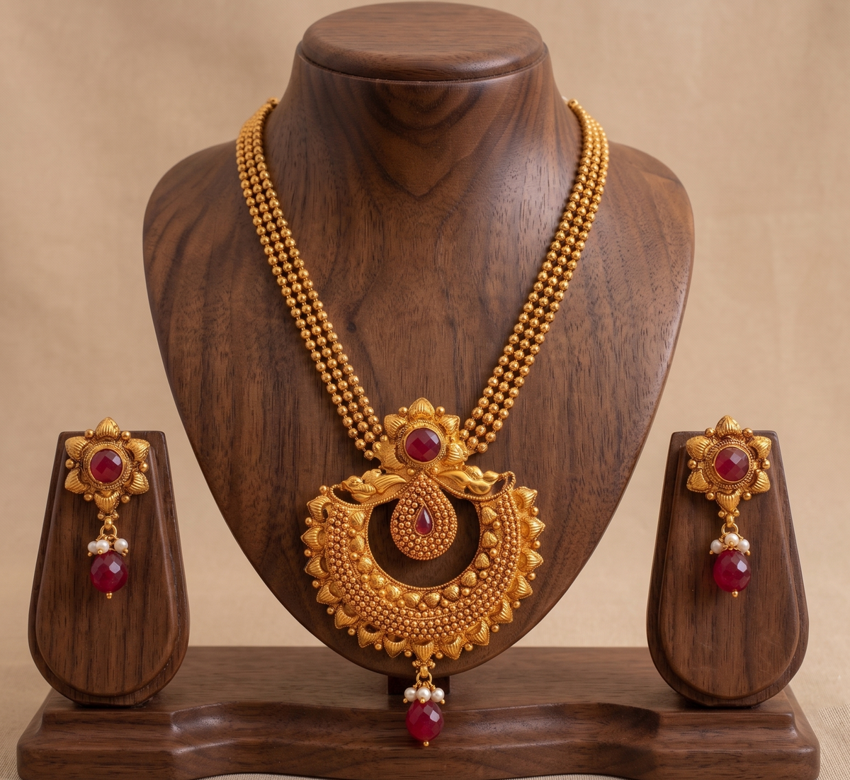Awesome Antique Multilayer Kemp Necklace Set-dj08447