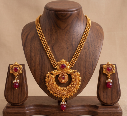 Awesome Antique Multilayer Kemp Necklace Set-dj08447