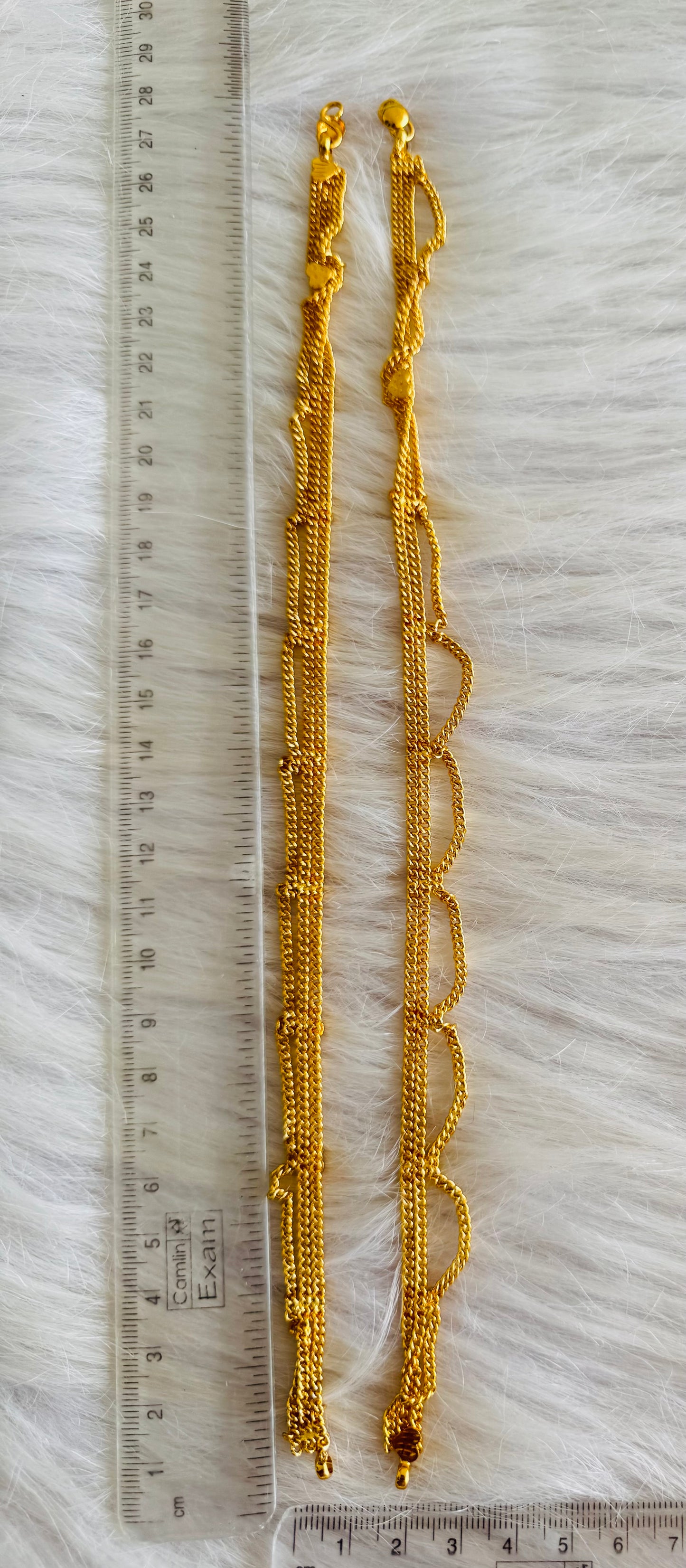 Gold tone 10.5 inches anklets dj-51306