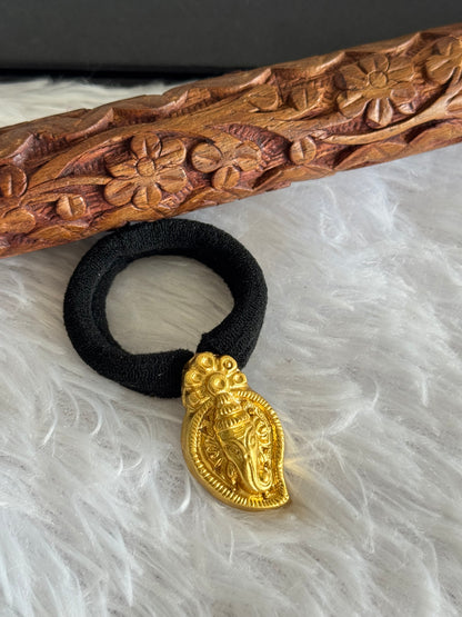 Gold tone Ganesha hair band dj-36301