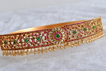 Matte cz kemp-green bridal waist belt dj-52196