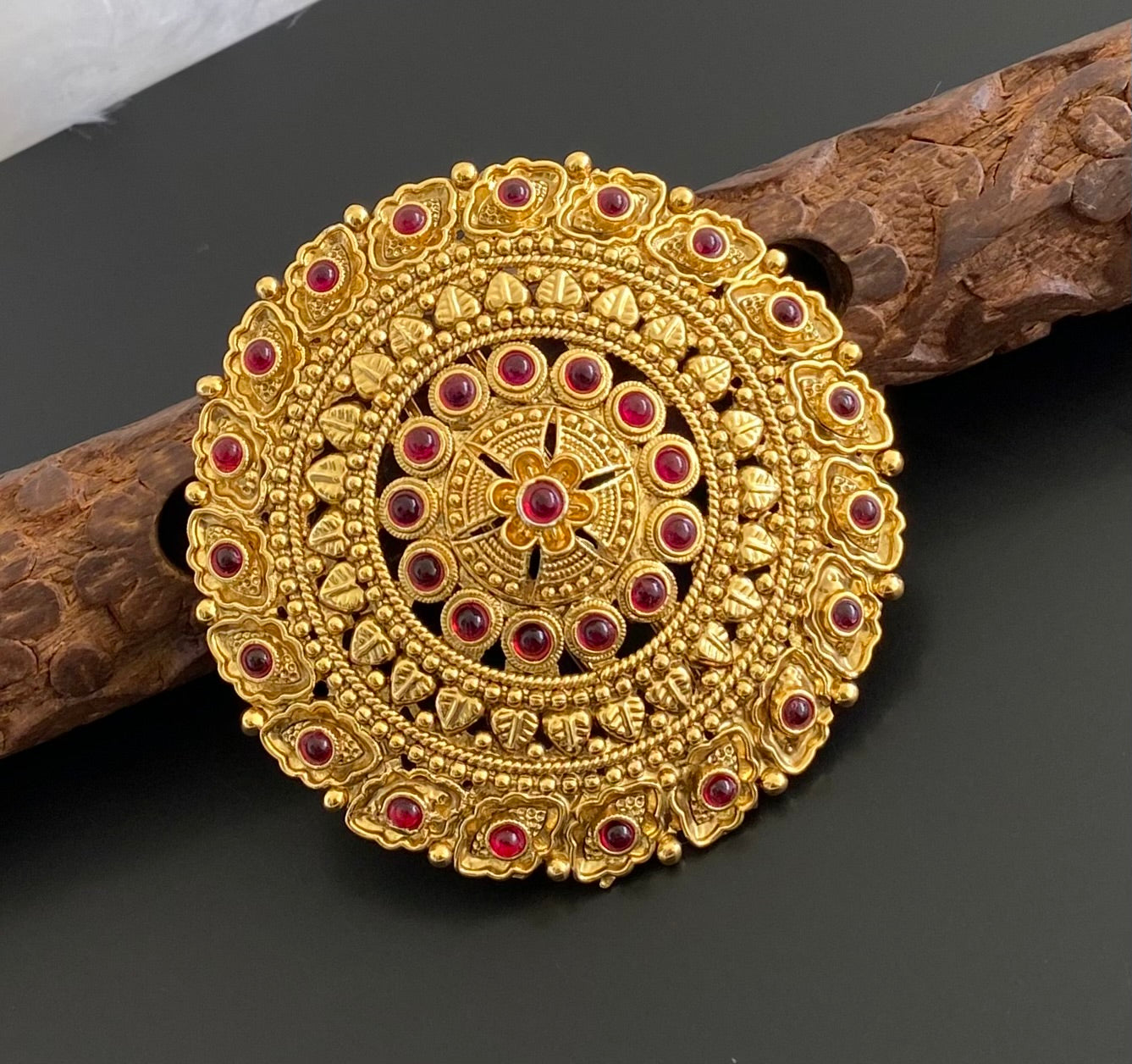 Antique gold tone kemp round hair jewel(rakodi)dj-53626