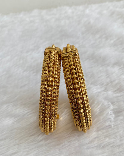 Antique gold tone screw type kada/bangles(2.4) dj-53453