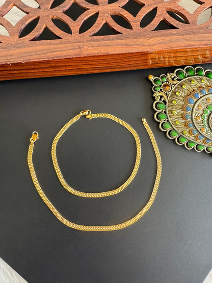 Gold tone 10.5 inches anklets dj-51304