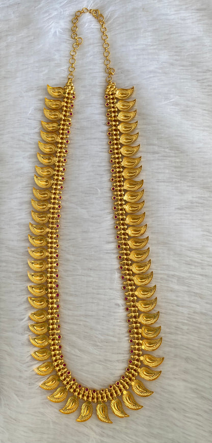 Gold tone pink stone mango haar dj-53167