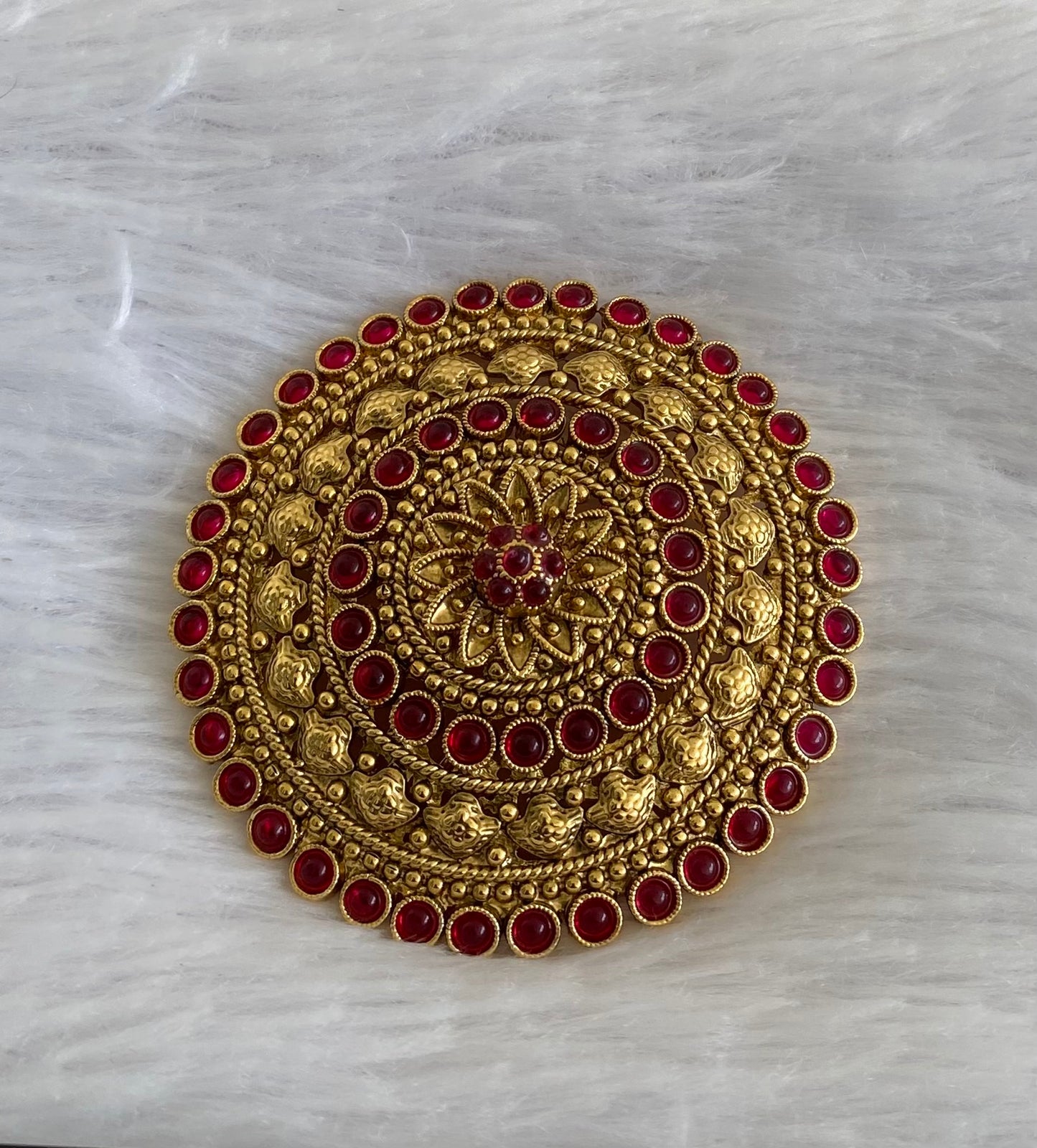 Antique gold tone kemp round hair jewel (rakodi) dj-53632