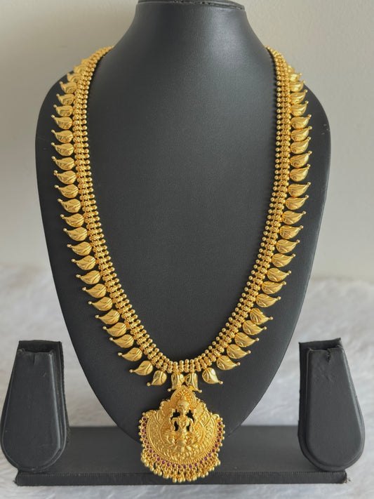 Gold look alike kerala style ad pink lakshmi mango haar dj-51641