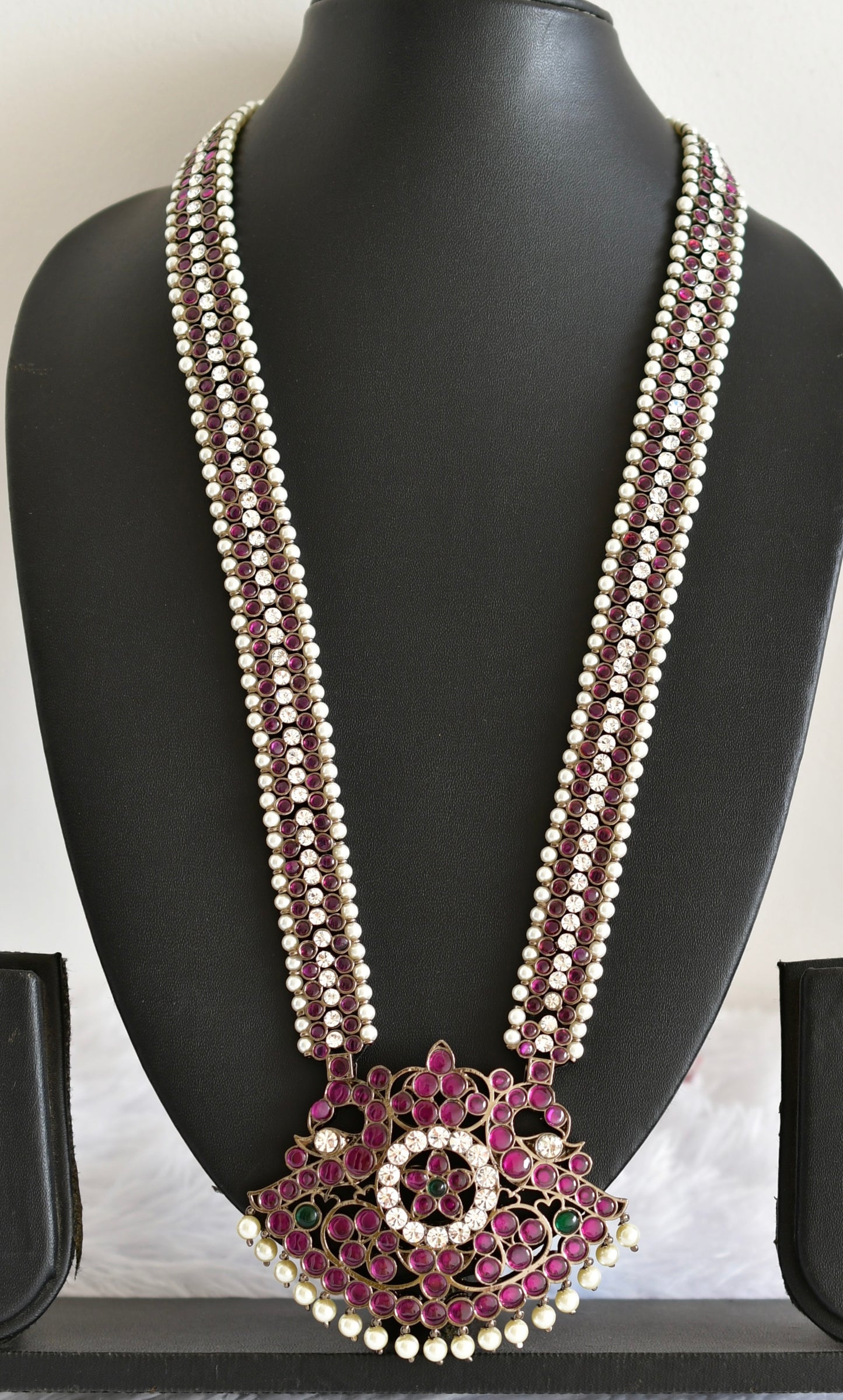 Black finish AD precious kemp pearl peacock haar Dj-52299