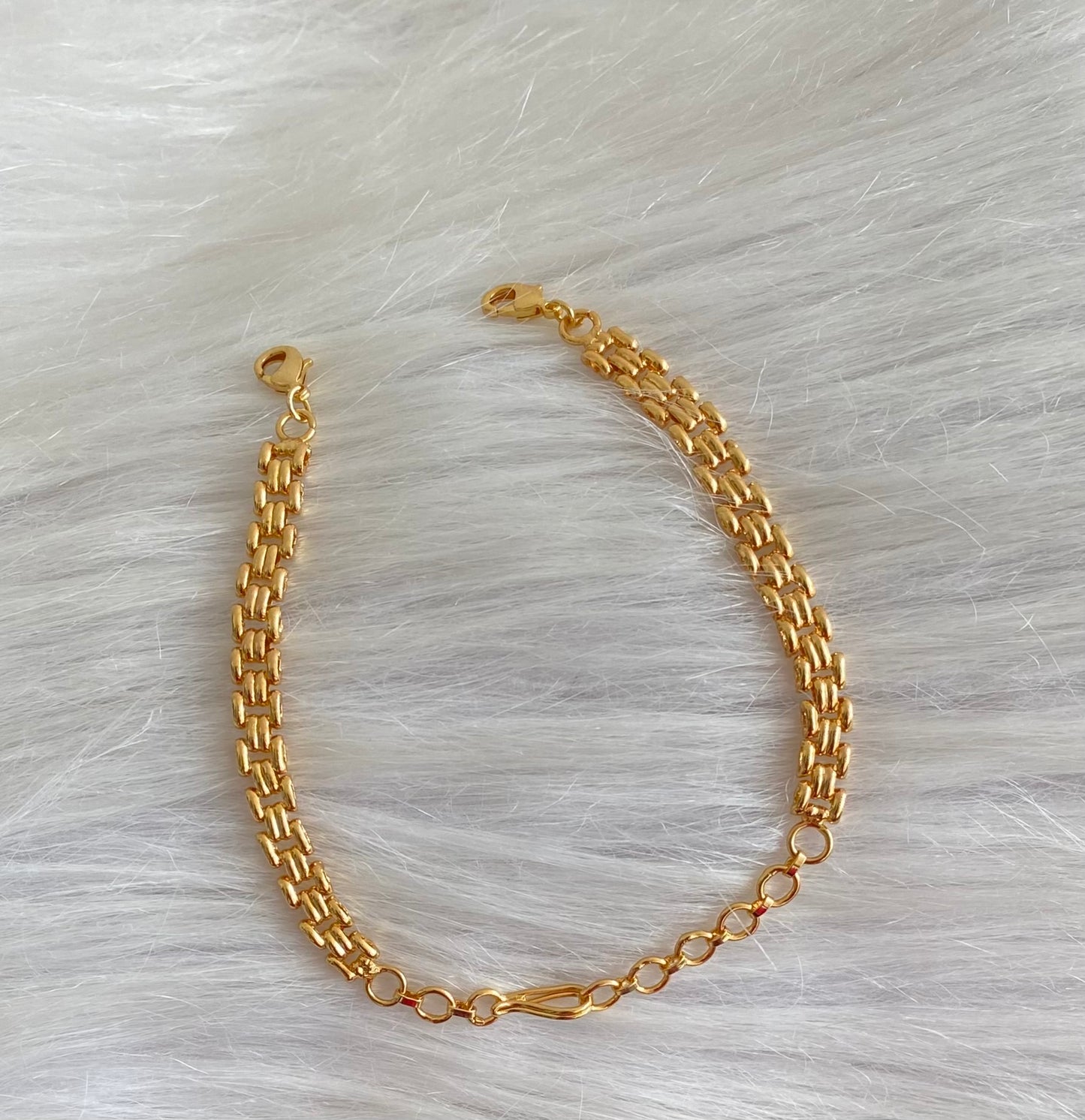 Gold tone necklace back chain dj-54273