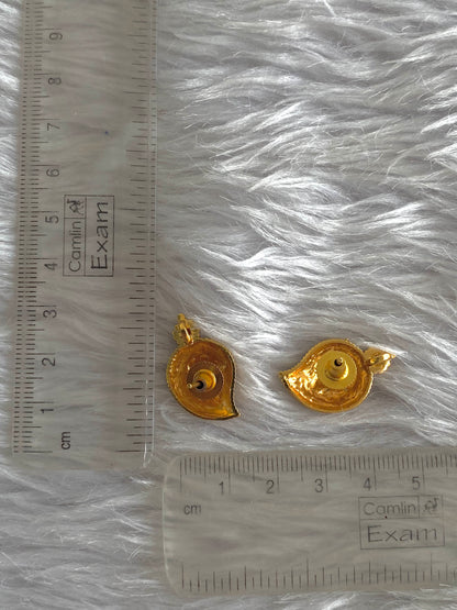Matte finish kemp mango nakshi earrings dj-51125