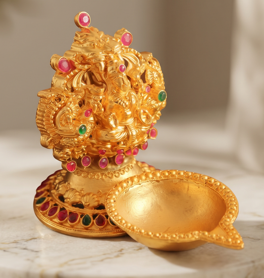 Matte Finish Lakshmi Dhoop Stand And Deepam -dj13495