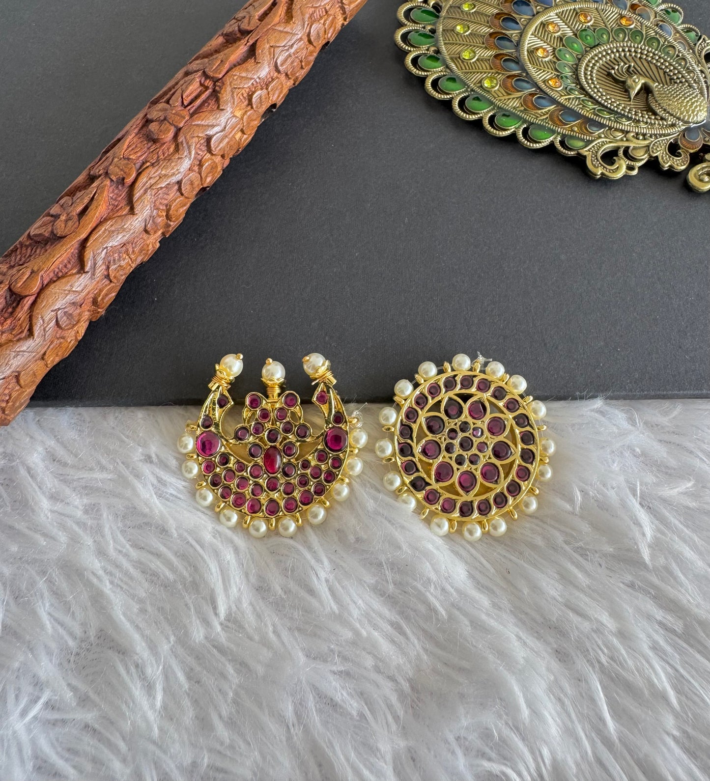 Gold tone precious kemp sun moon hair jewel dj-52292