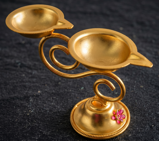 Matte Finish Ruby Deepam/Diya- DJ14369
