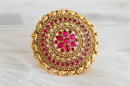 Antique gold tone kemp round hair jewel (rakodi) dj-53628