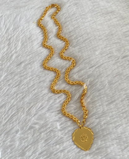 Gold tone 24 inches chain with om pendant dj-54377