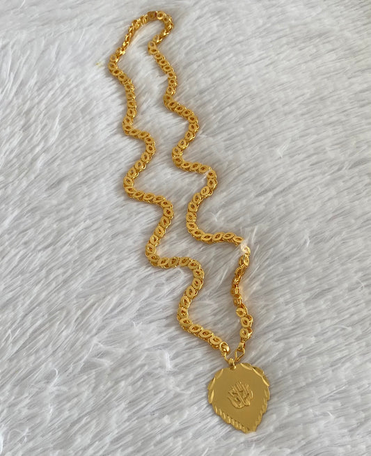 Gold tone 24 inches chain with om pendant dj-54377