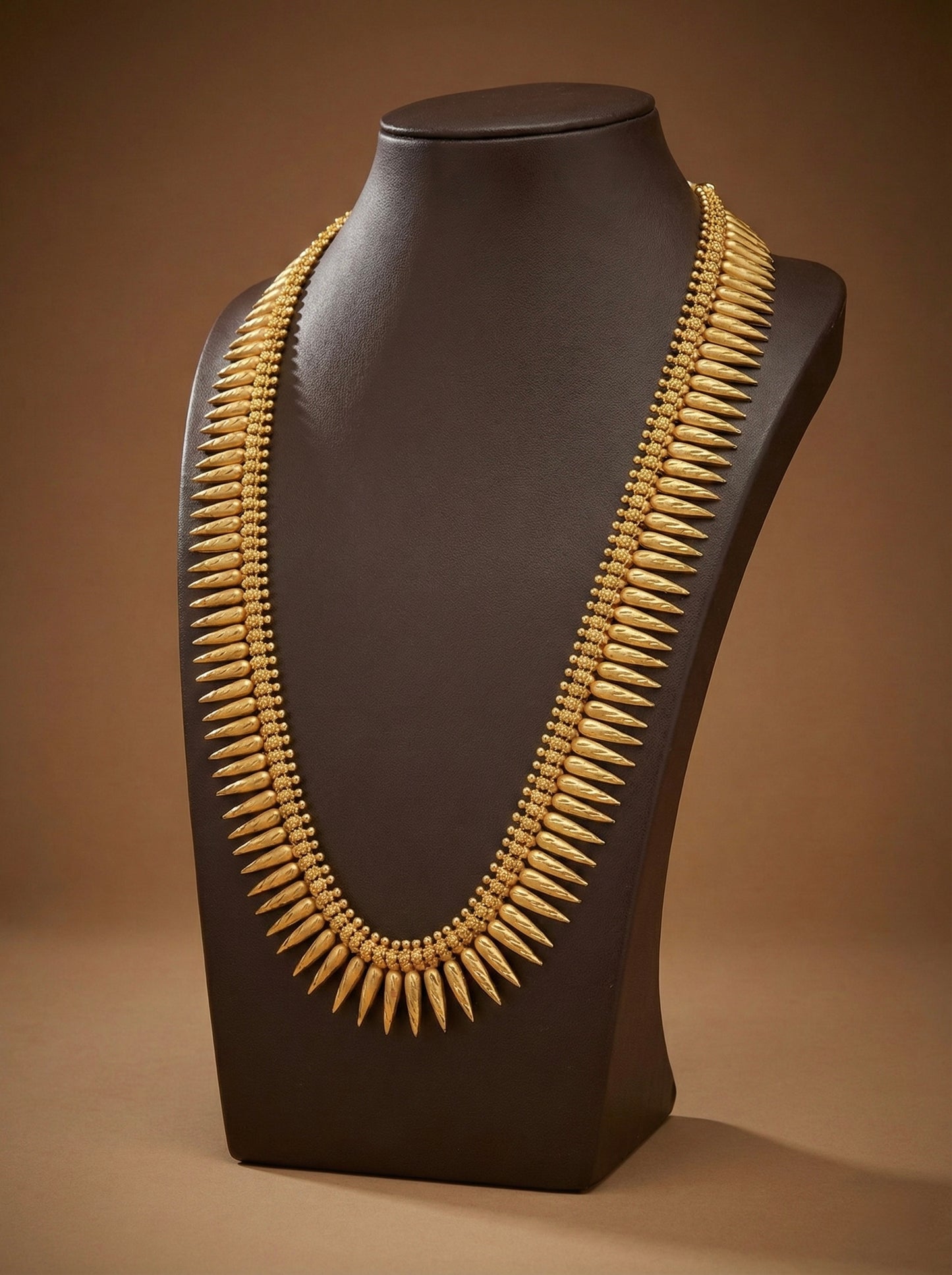 Matte gold finish kerala style mulla mottu haar dj-51632